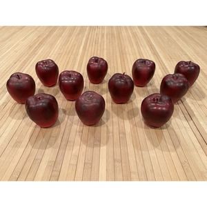 Set of 11 Realistic Medium Faux Red Apples Farmhouse Cottage Fall Decor